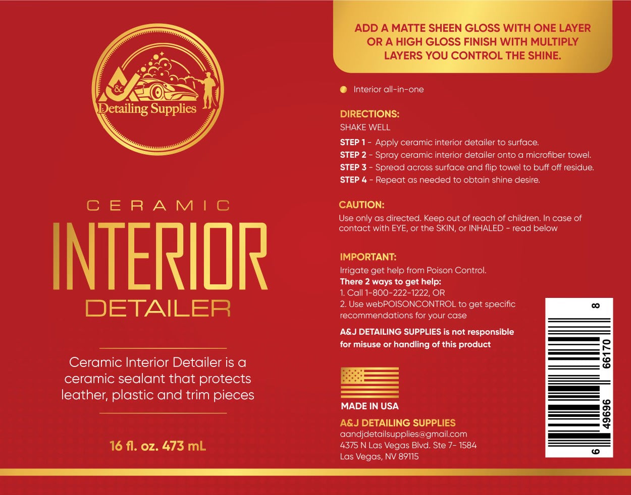 Ceramic Interior Detailer | 16oz